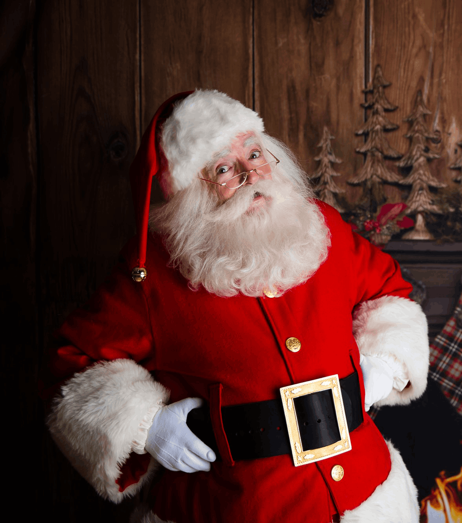 Santa at the Fireplace