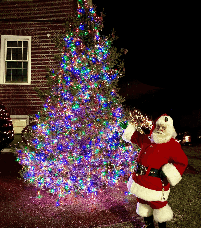 Santa and Christmas Tree